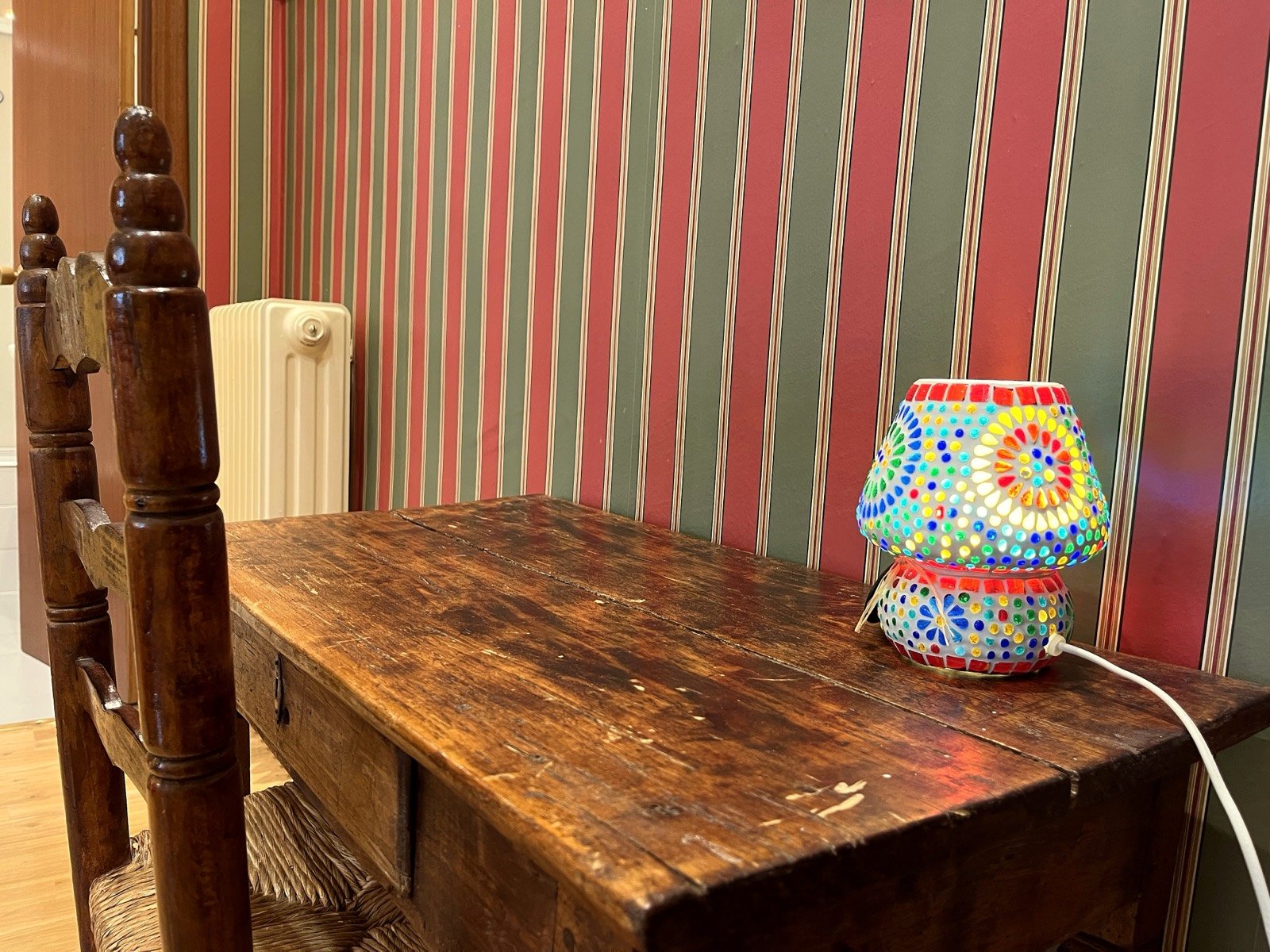 Desk on the upper floor
