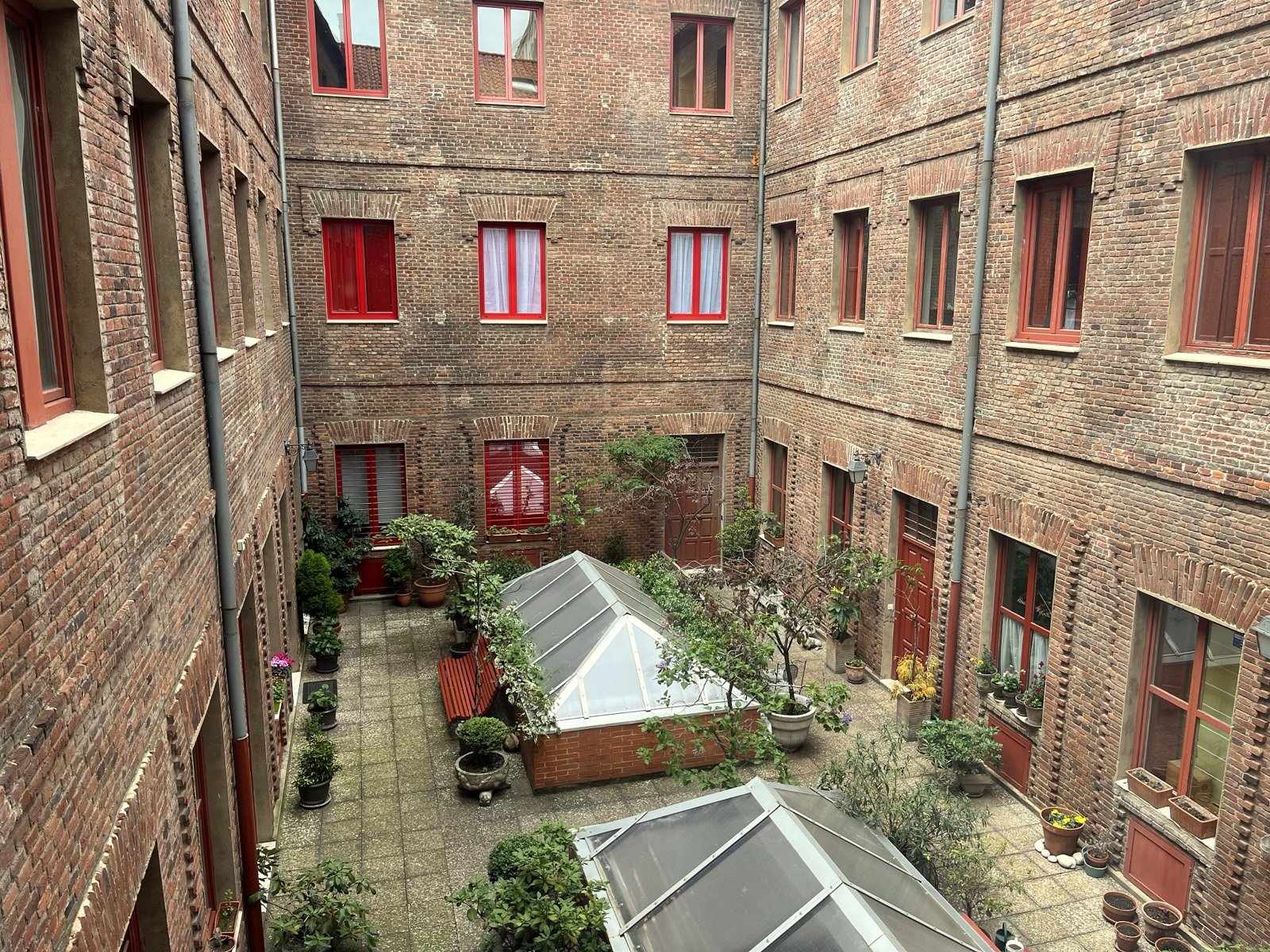 Brick courtyard